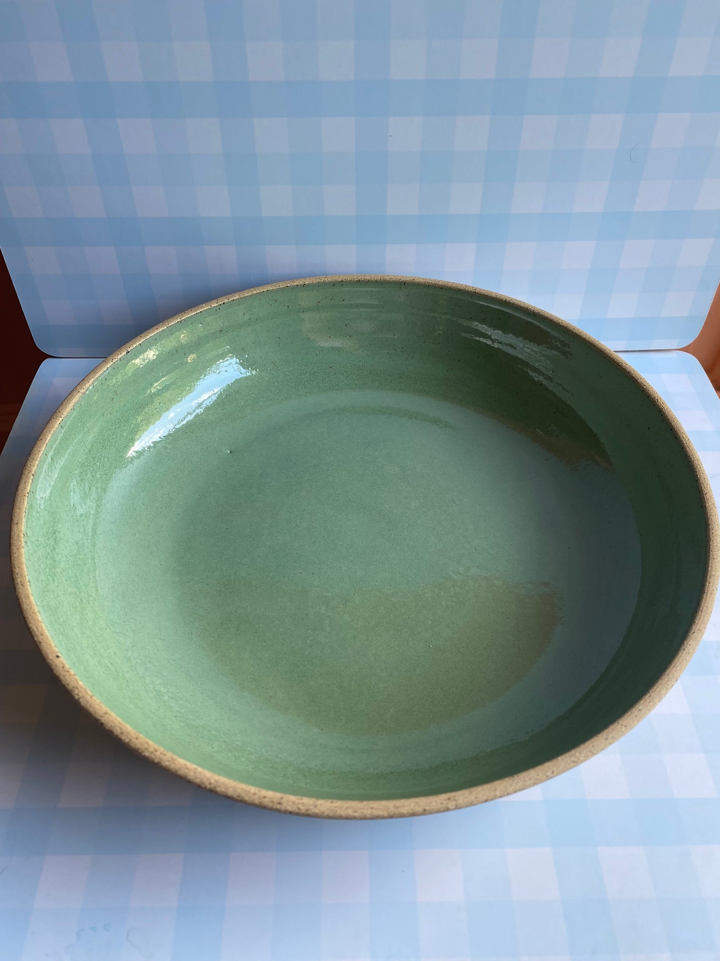Large Bowl/ Platter in Soft Green