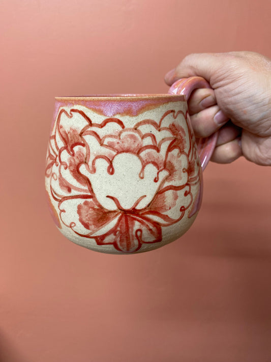 Red flower Mug