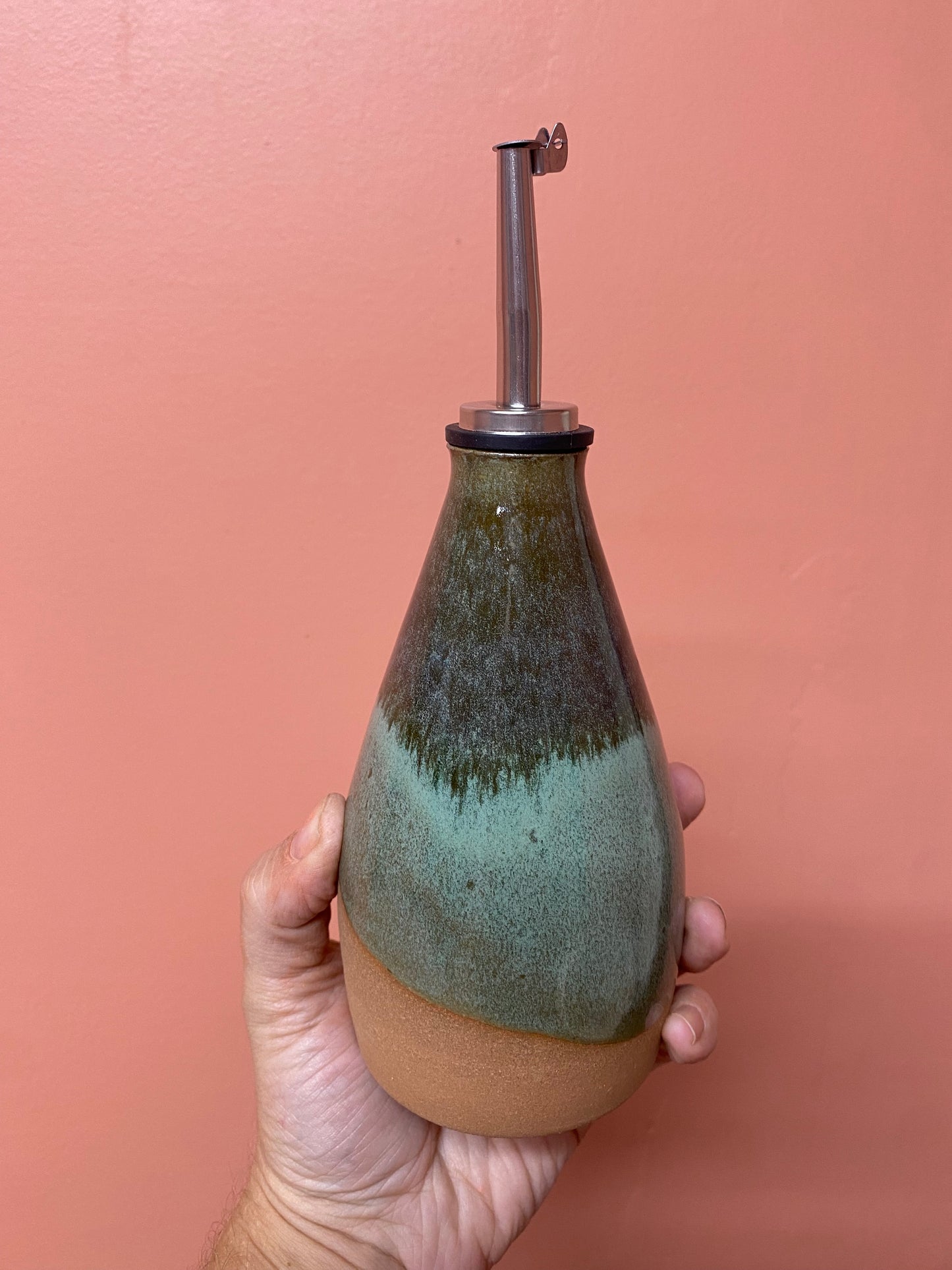 Oil Bottle in Sea Green