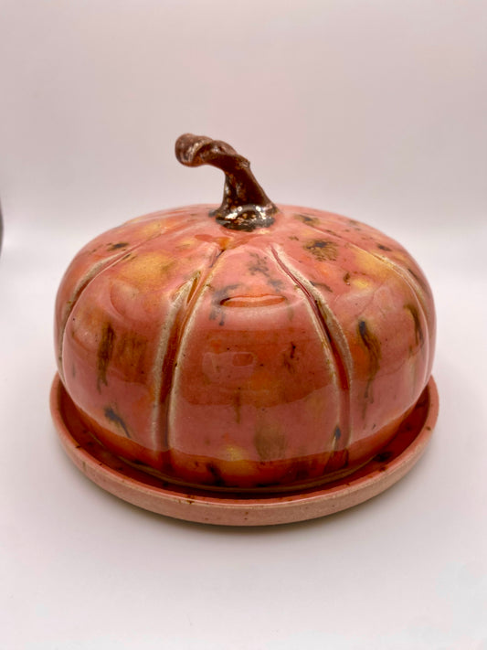 Pumpkin Butter Dish in Autumn Speckle