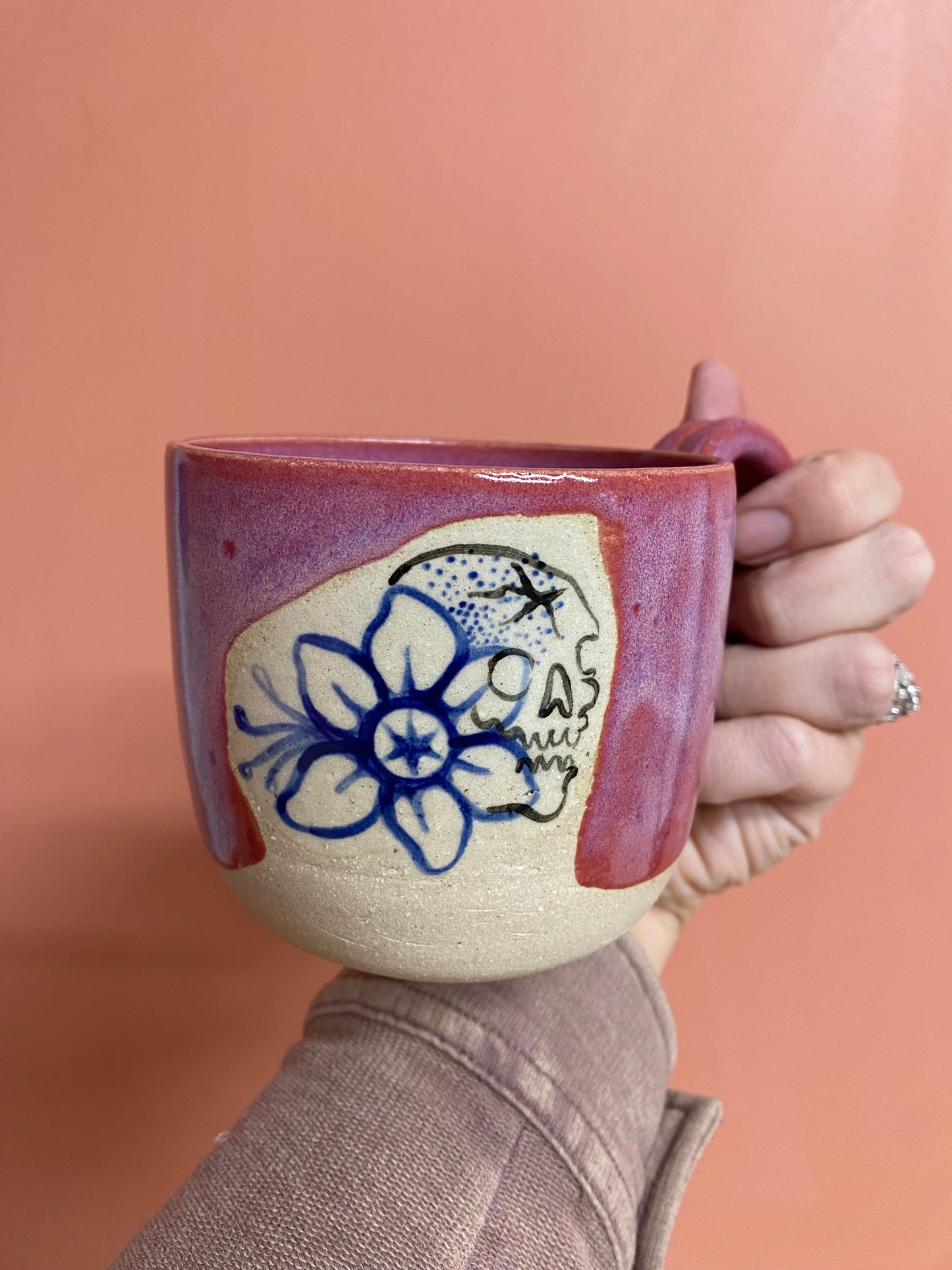 Skull Flower Mug