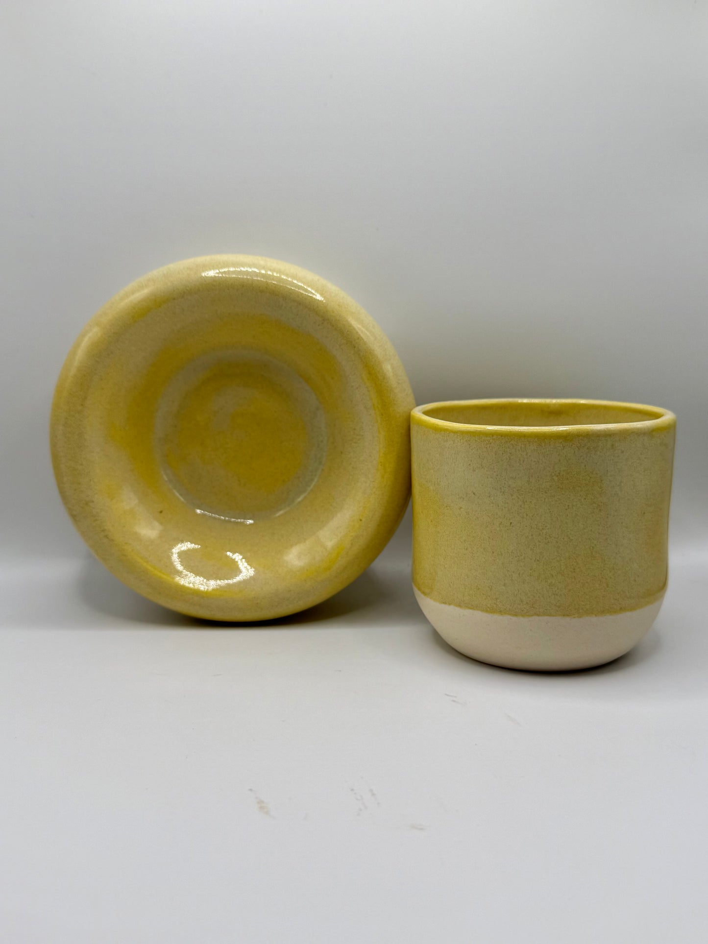 Bubble Cup and Saucer Set in Lemon