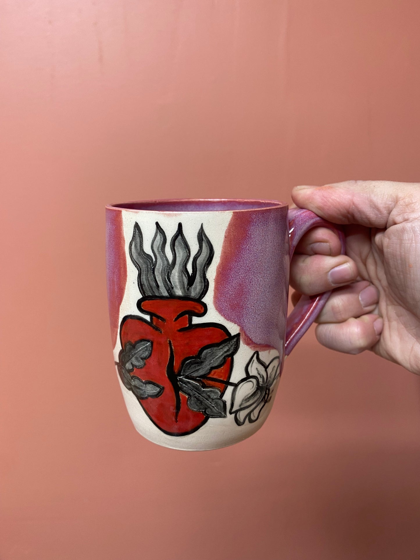 Pierced Heart Mug Shallot