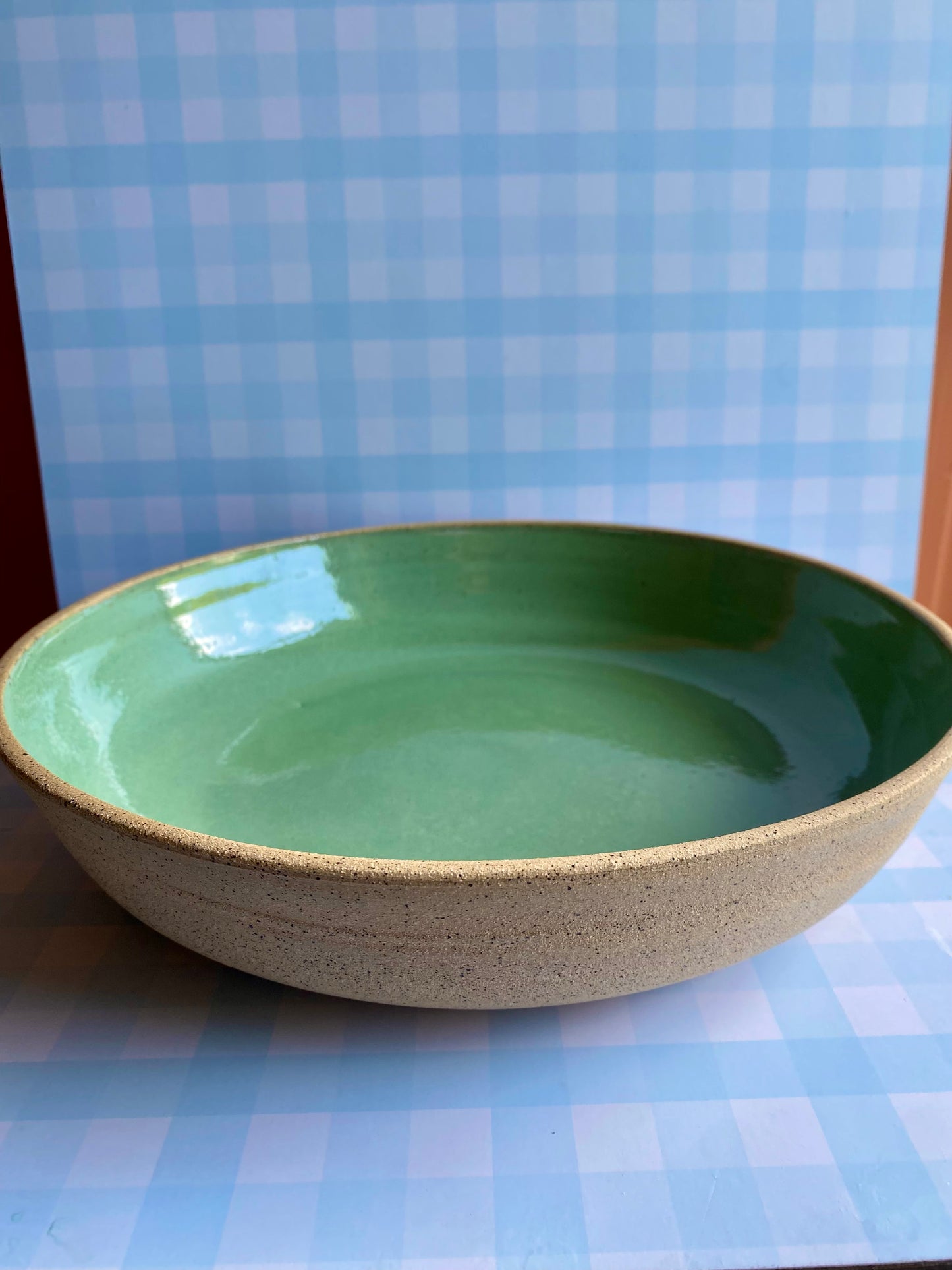 Large Bowl/ Platter in Soft Green