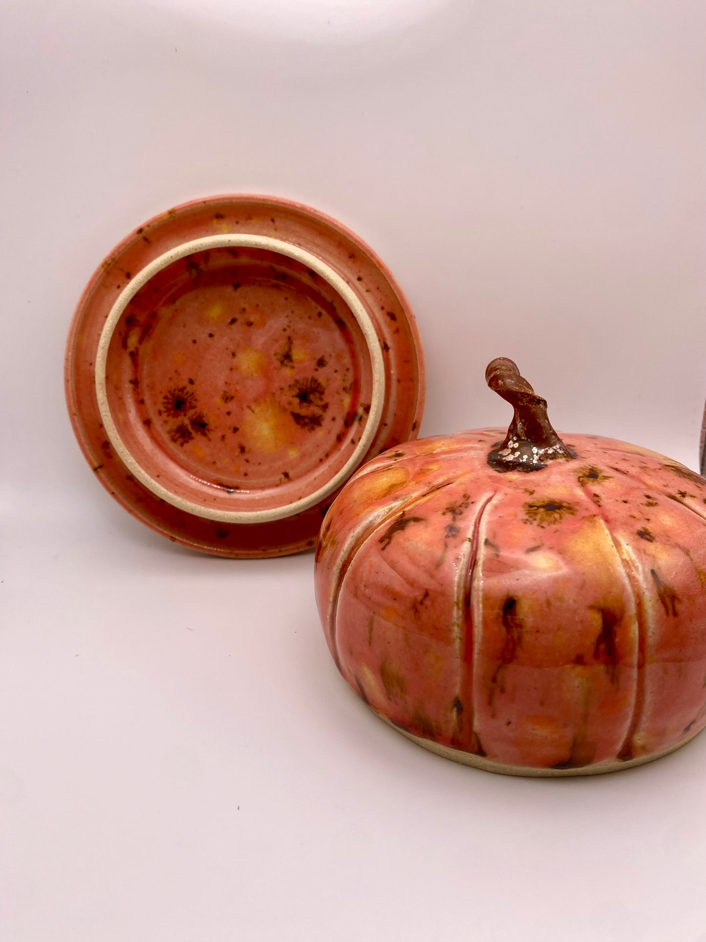 Pumpkin Butter Dish in Autumn Speckle