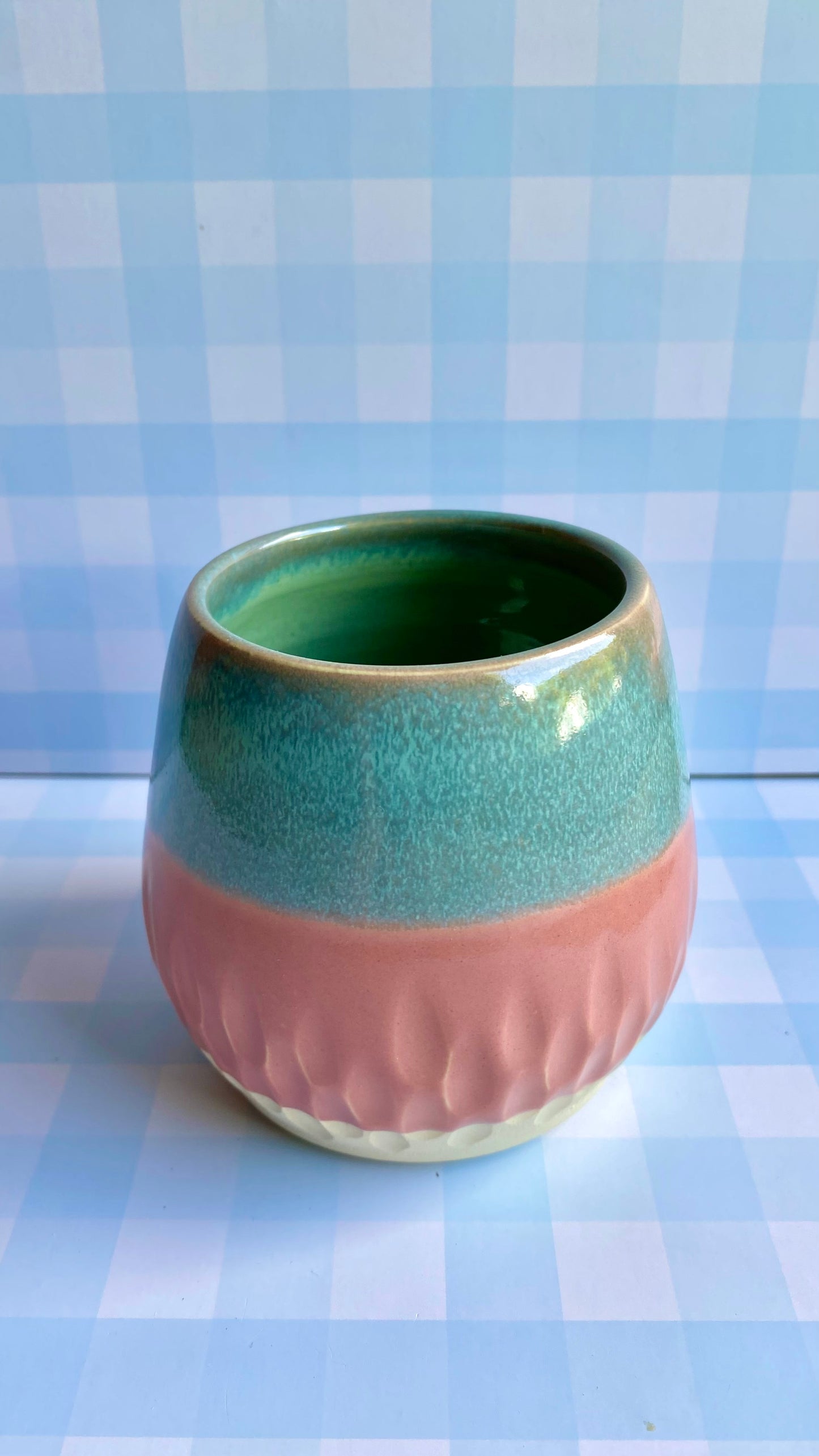 Tumbler in Seagreen and Pink