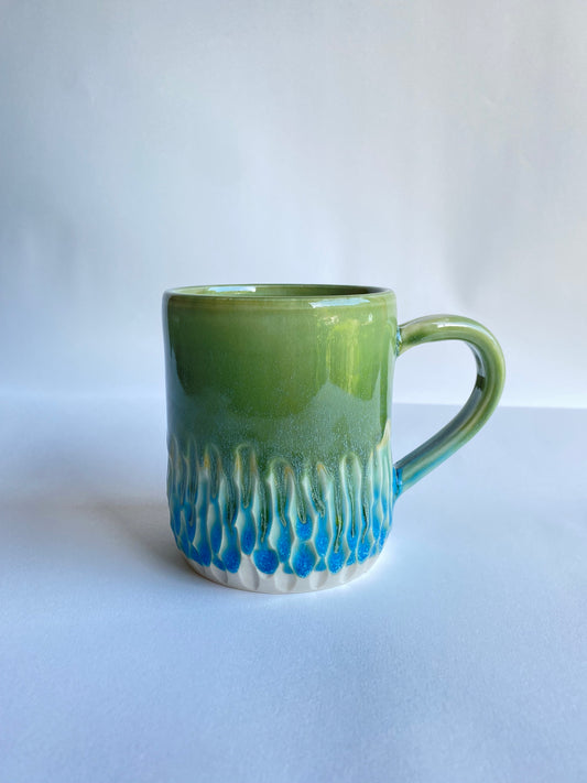Mug in Sea Green and Sea Glass