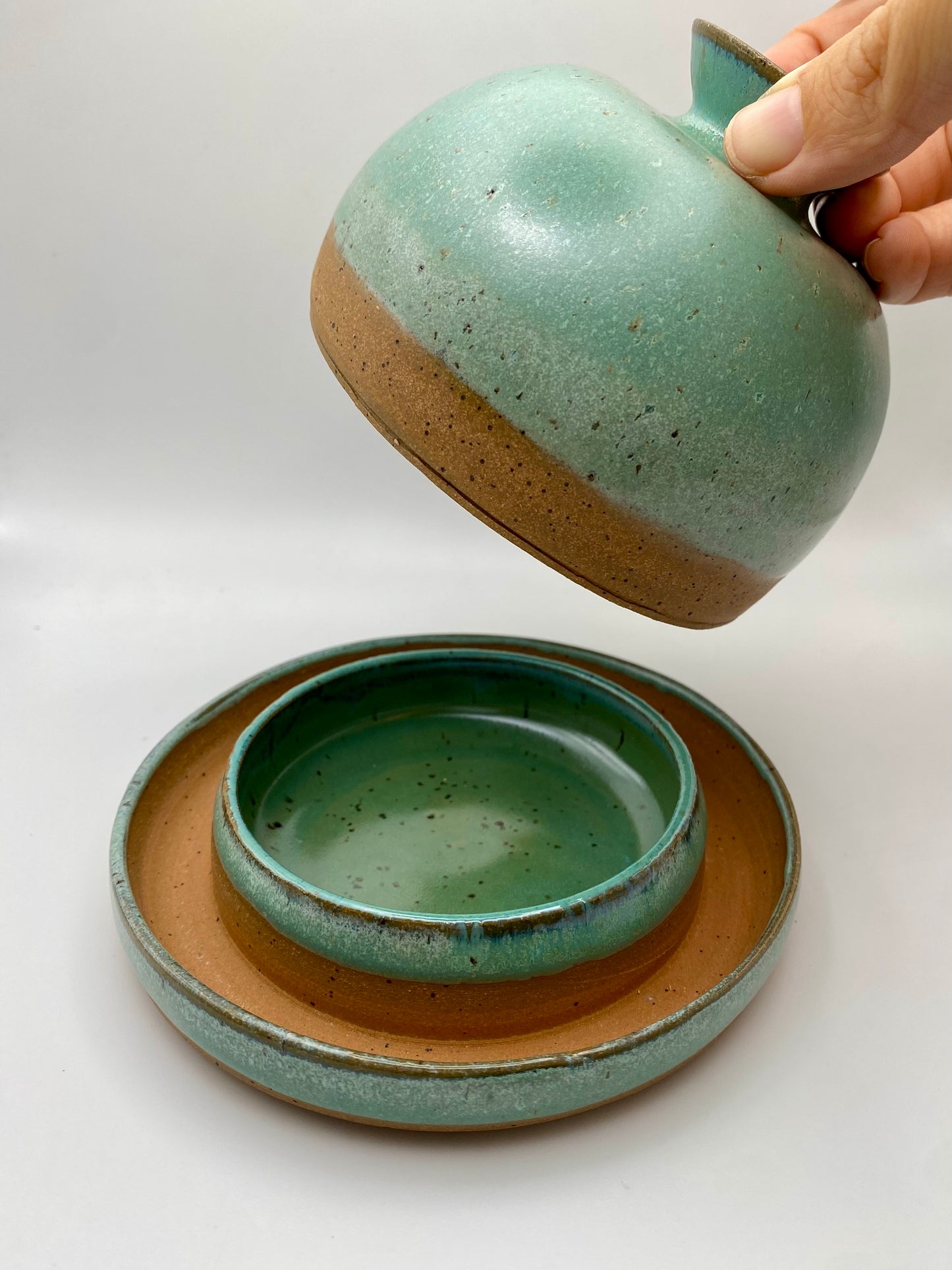 Butter Dish in Sea Stone