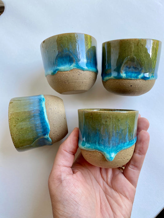 Espresso Cup Set of 4 in Sea Green